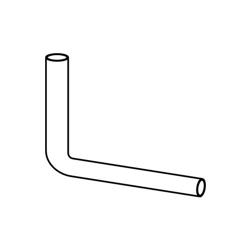 PVC bocht 280x400mm Ø50 wit 90° (Wisa)